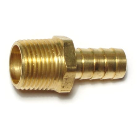 Midwest Fastener 1/2" x 1/2MIP Brass Hose Barbs 4PK 66513